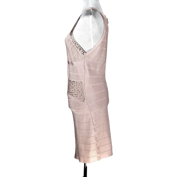 Bebe Misty Rose Embellished Bandage Bodycon Dress – Size M - Picture 4 of 16